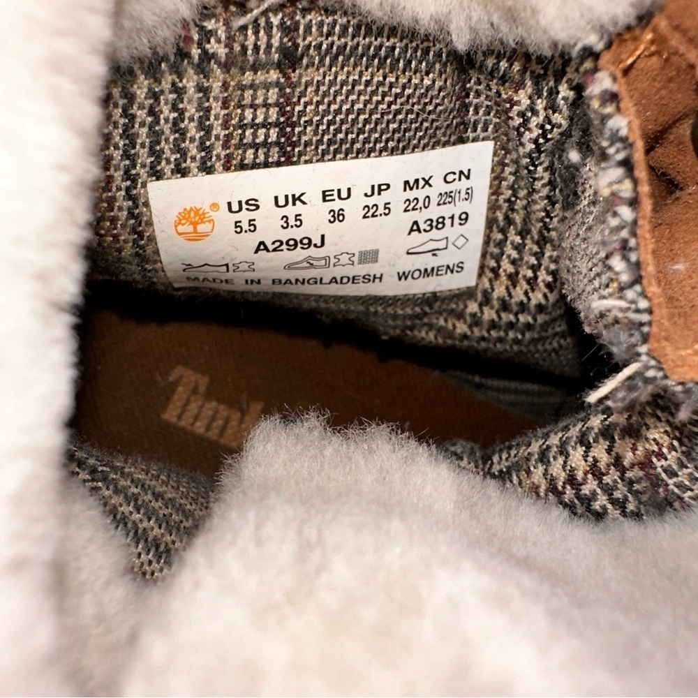Timberland Women's Courmayeur Valley 6 A299J Brown Lace Up Combat Boots - Sz 5.5 - Picture 8 of 8